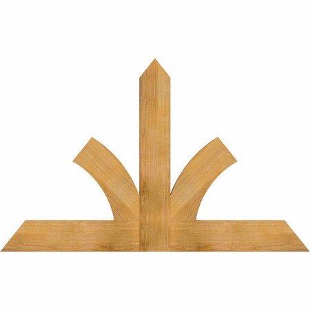 Ekena Millwork Richland Rough Sawn Timber Gable Bracket, Western Red Cedar, 60"W x 38"H x 2"D x 6"F, 15/12 Pitch GBW060X38X0206RIC00RWR